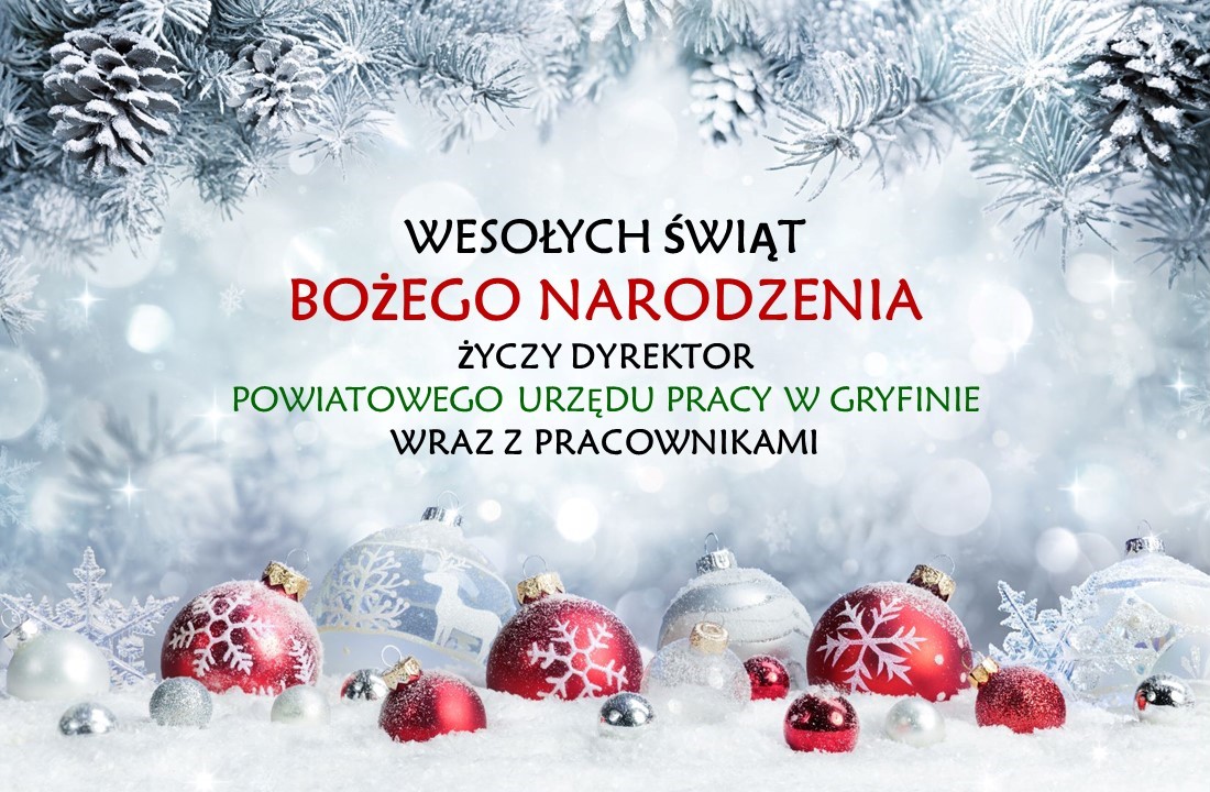 życzenia na Boże Narodzenie od Dyrektora i pracowników urzędu