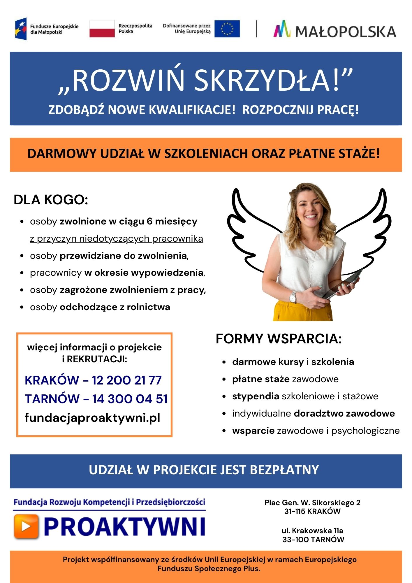 Zdjęcie artykułu Zaproszenie do udziału w projekcie pn. ROZWIŃ SKRZYDŁA!