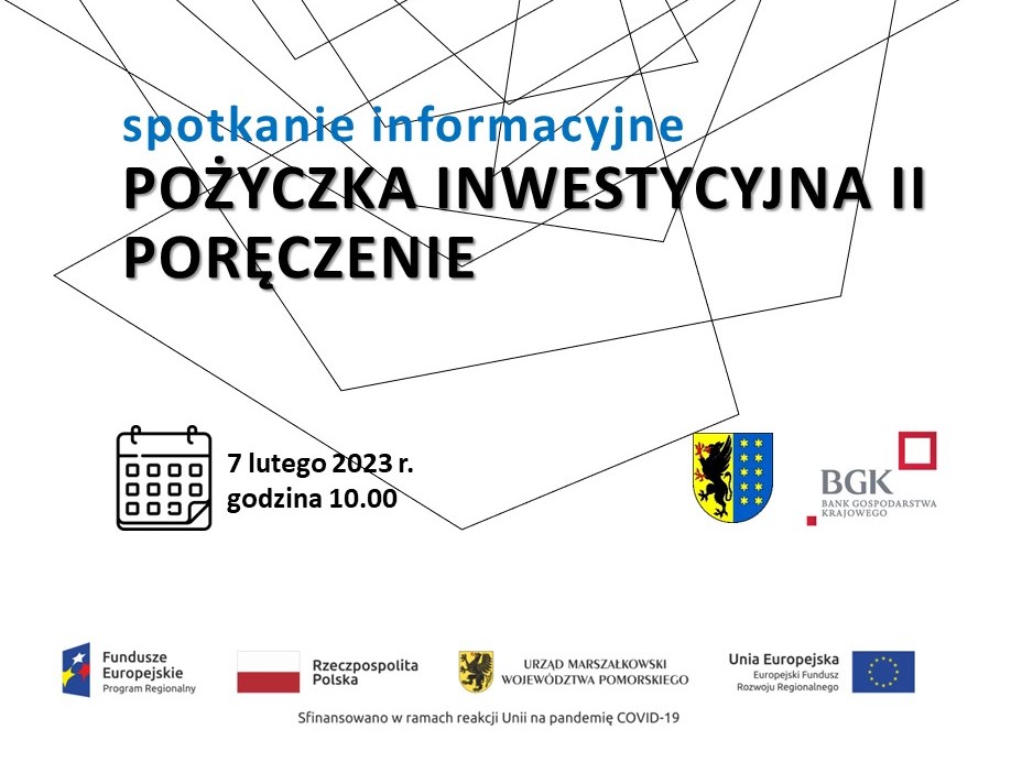 Spotkanie Informacyjne - Pożyczka Inwestycyjna II Poręczenie Plakat