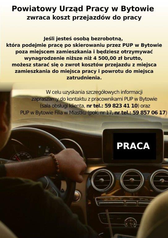 Plakat Zwrot Kosztów Dojazdu