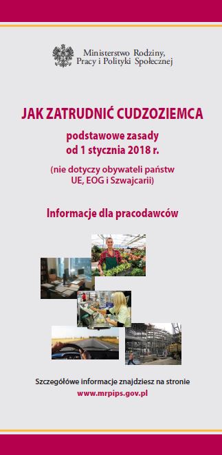 Ulotka dla pracodawców - Zatrudnianie cudzoziemców Polski
